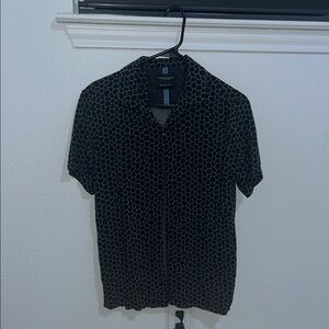 Denim & Flower Black Casual Button Down Shirt